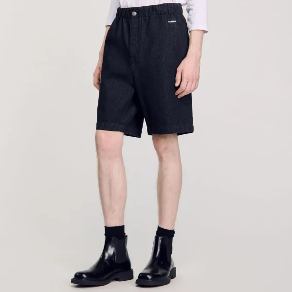 Shop Bermuda En Denim Brut Homme Pantalons & Shorts