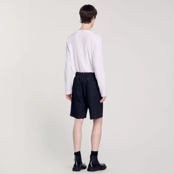 Shop Bermuda En Denim Brut Homme Pantalons & Shorts