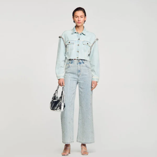 Shop Blouson Court En Denim Femme Blousons & Vestes