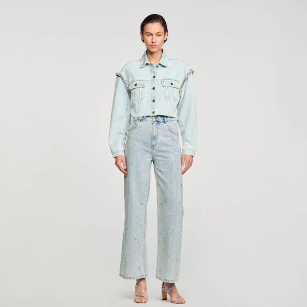 Shop Blouson Court En Denim Femme Blousons & Vestes