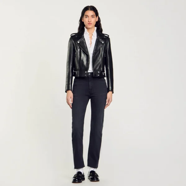 Store Blouson En Cuir Femme Manteaux | Blousons & Vestes