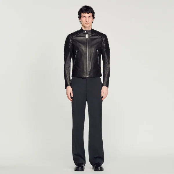 Hot Blouson En Cuir Finitions Matelassées Homme Cuirs | Manteaux & Blousons