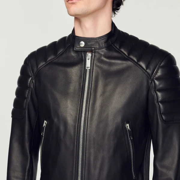 Hot Blouson En Cuir Finitions Matelassées Homme Cuirs | Manteaux & Blousons