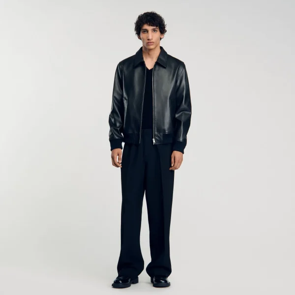 Clearance Blouson En Cuir Lisse Homme Manteaux & Blousons | Cuirs