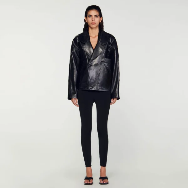 Hot Blouson En Cuir Oversize Femme Manteaux | Blousons & Vestes