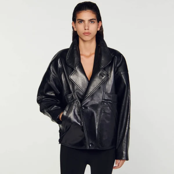 Hot Blouson En Cuir Oversize Femme Manteaux | Blousons & Vestes