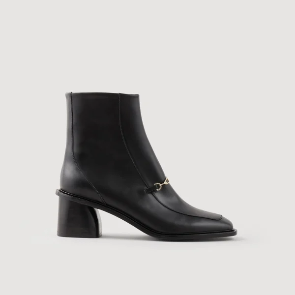 Sale Bottines En Cuir Femme Bottines