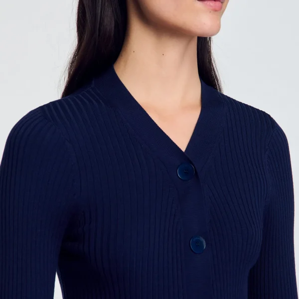 Shop Cardigan En Maille Côtelée Femme Pulls & Cardigans