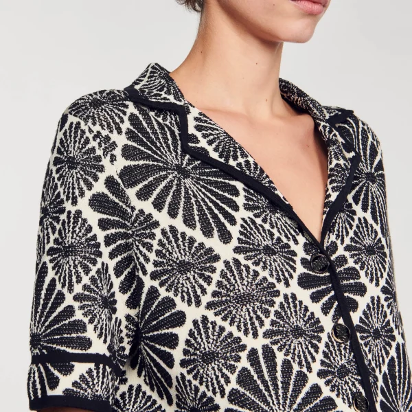 New Cardigan Jacquard Fleurs Femme Ensembles | Pulls & Cardigans