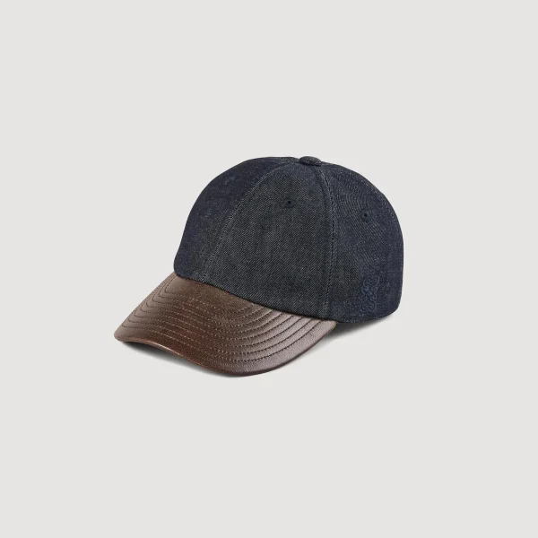 Fashion Casquette En Denim Et Cuir Femme Casquettes & Bobs