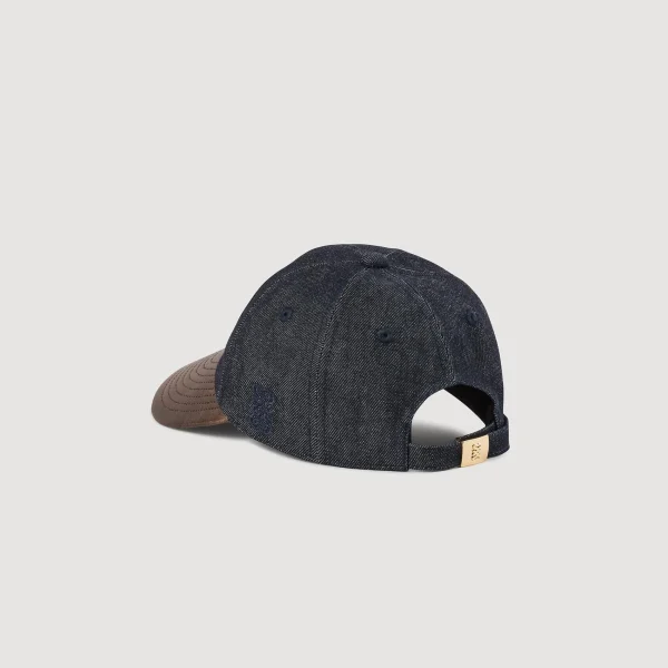 Fashion Casquette En Denim Et Cuir Femme Casquettes & Bobs