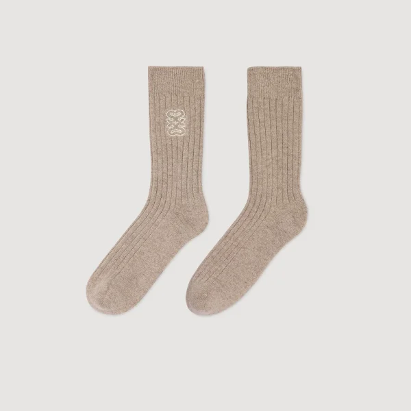 Store Chaussettes Brodées Femme Chaussettes