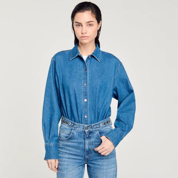 Flash Sale Chemise Body En Jean Femme Tops & Chemises