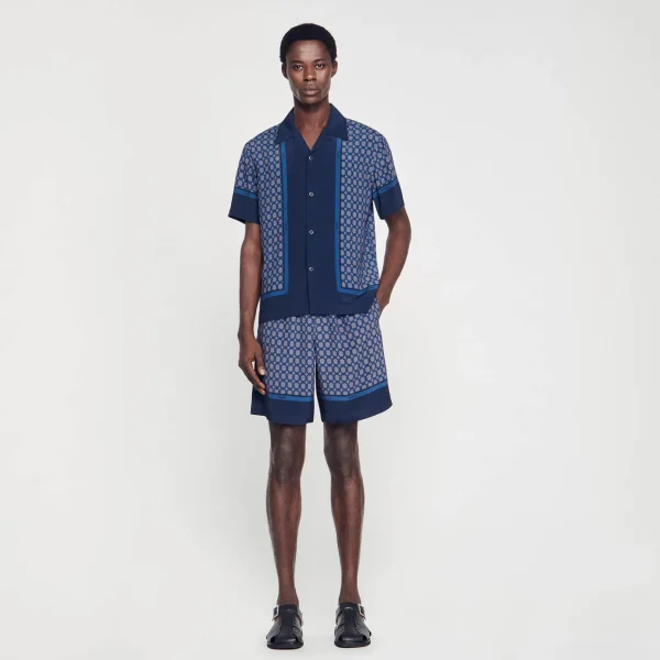 Cheap Chemise Imprimée à Manches Courtes Homme Chemises