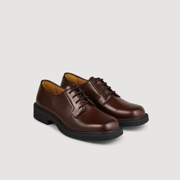 Cheap Derbies En Cuir Glacé Homme Chaussures De Ville