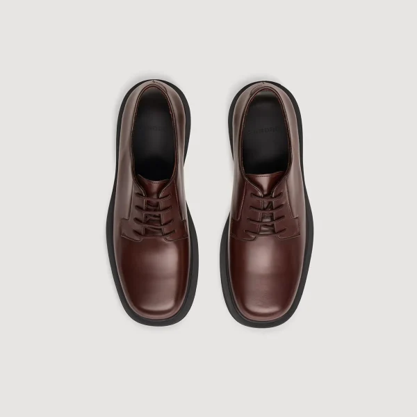 Cheap Derbies En Cuir Glacé Homme Chaussures De Ville