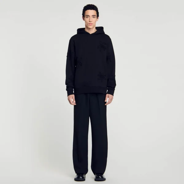 Cheap Hoodie à Capuche Orné De Fleurs Homme Sweats & Joggings