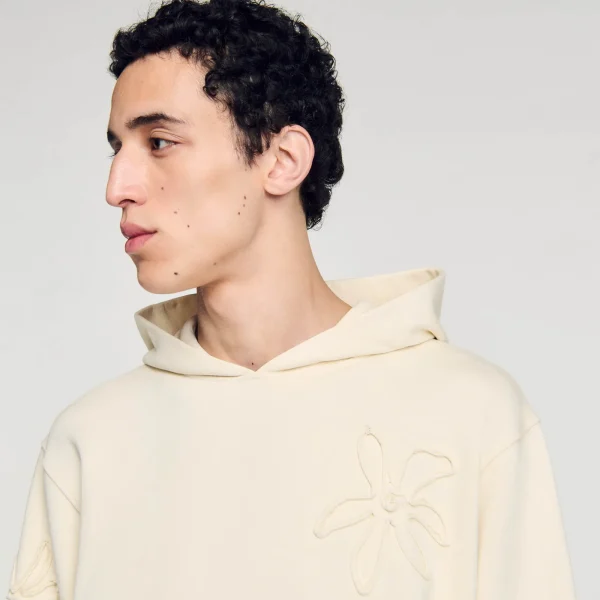 Store Hoodie à Capuche Orné De Fleurs Homme Sweats & Joggings