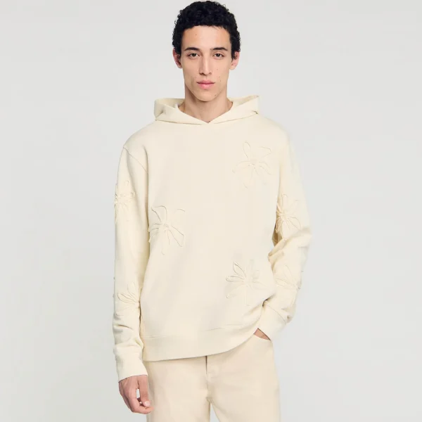 Store Hoodie à Capuche Orné De Fleurs Homme Sweats & Joggings