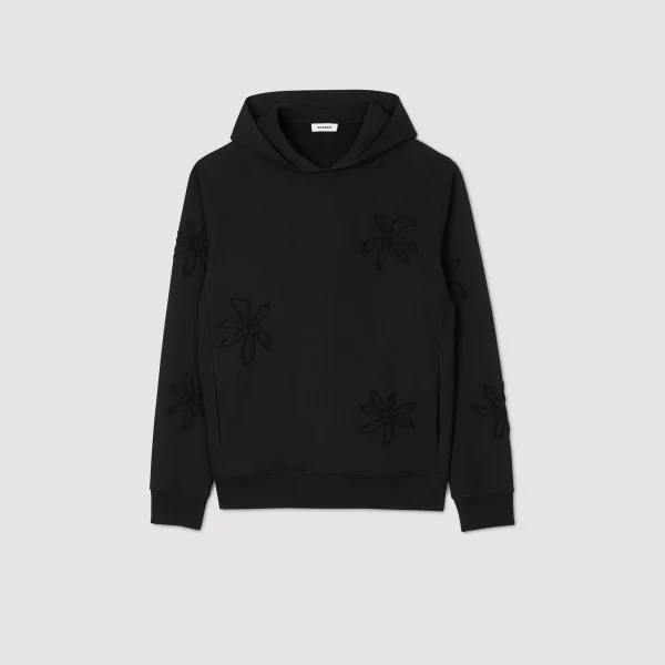 Cheap Hoodie à Capuche Orné De Fleurs Homme Sweats & Joggings