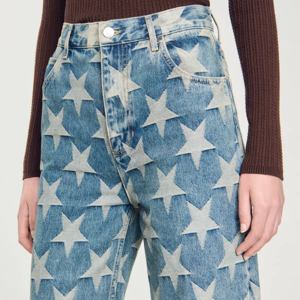 Discount Jean à Jacquard étoiles Femme Pantalons & Jeans | Ensembles