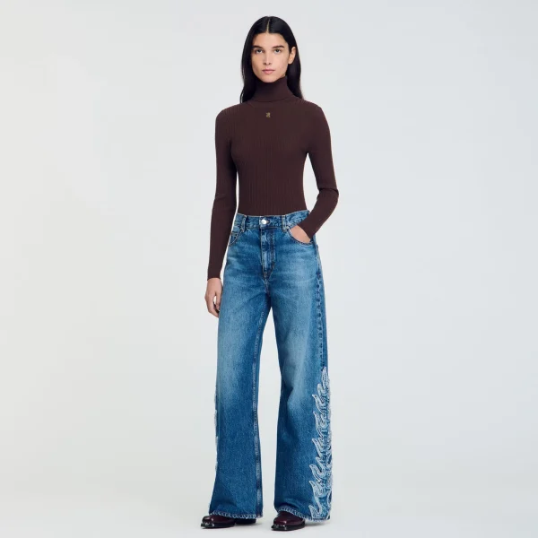 Discount Jean Flare Flammes Femme Pantalons & Jeans