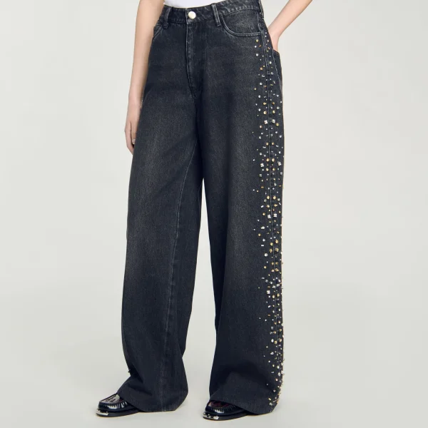 Discount Jean Large Strassé Femme Pantalons & Jeans