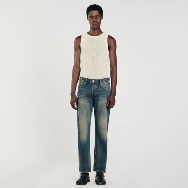 Best Sale Jean Regular Délavé Homme Jeans