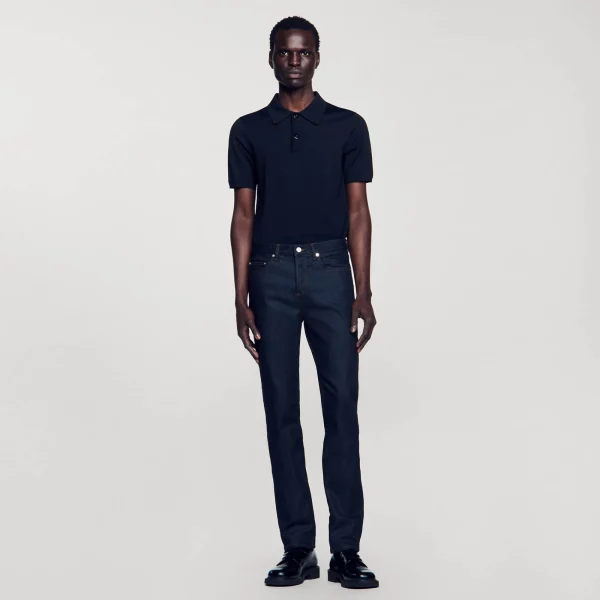 Outlet Jean étroit Avec Délavage Waterless Homme Jeans