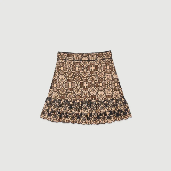 New Jupe Courte En Broderie Anglaise Femme Jupes & Shorts