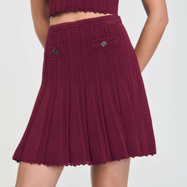 Online Jupe Courte En Maille Plissée Femme Ensembles | Jupes & Shorts