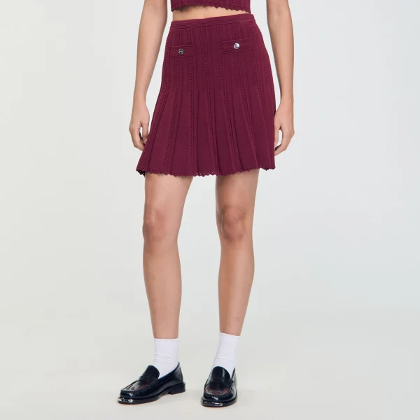 Online Jupe Courte En Maille Plissée Femme Ensembles | Jupes & Shorts