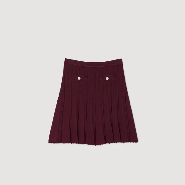 Online Jupe Courte En Maille Plissée Femme Ensembles | Jupes & Shorts