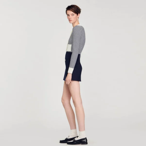 New Jupe Courte En Twill De Laine Femme Costumes | Jupes & Shorts