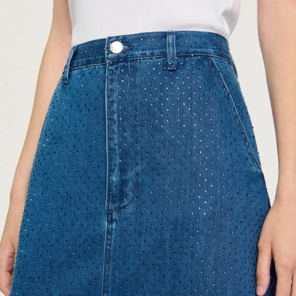 Flash Sale Jupe Longue En Jean Strassé Femme Jupes & Shorts