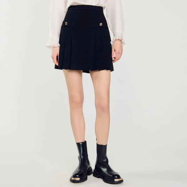 Discount Jupe Plissée En Tweed Femme Ensembles | Jupes & Shorts