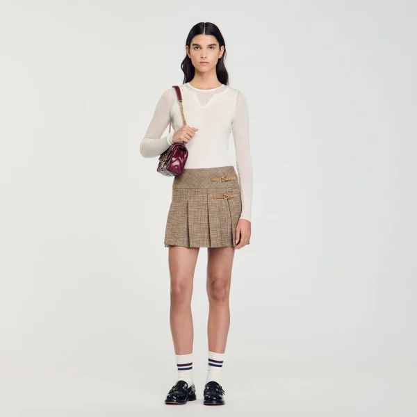 Shop Jupe Plissée Pied De Puce Femme Ensembles | Jupes & Shorts