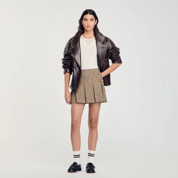 Shop Jupe Plissée Pied De Puce Femme Ensembles | Jupes & Shorts