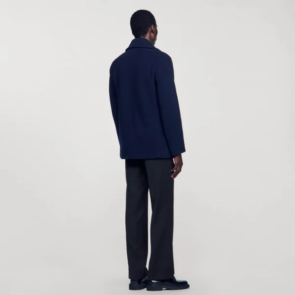 Online Manteau Droit En Laine Mélangée Homme Manteaux & Blousons