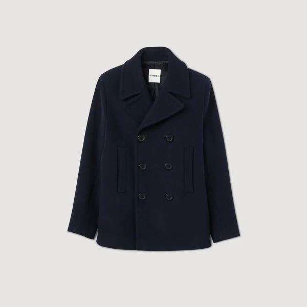 Online Manteau Droit En Laine Mélangée Homme Manteaux & Blousons