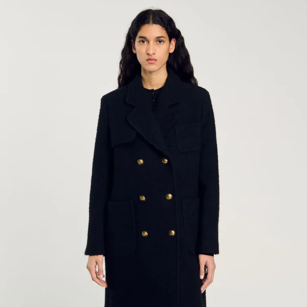 Discount Manteau Long à Boutonnage Croisé Femme Manteaux