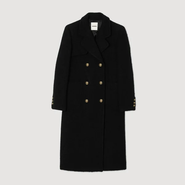 Discount Manteau Long à Boutonnage Croisé Femme Manteaux