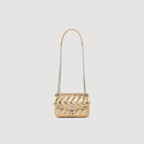 Clearance Mini Sac Yza En Cuir Métallisé Femme Sacs Porté Épaule | Mini Sacs