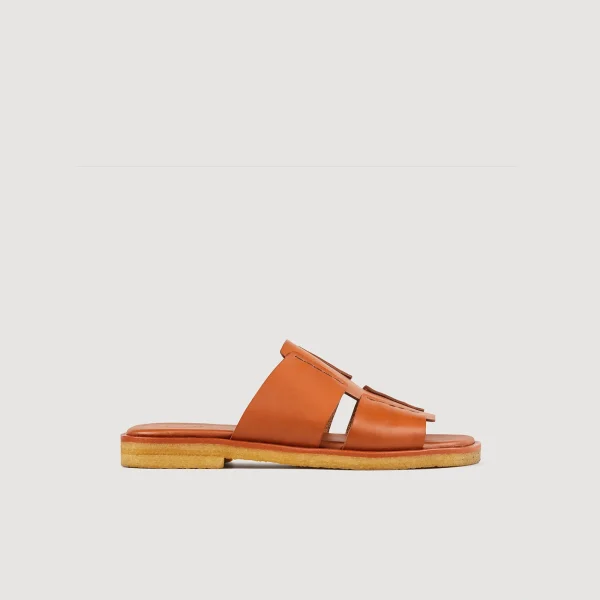 New Mules En Cuir Végétal Homme Sandales