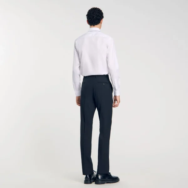 Shop Pantalon De Costume Fines Rayures Homme Pantalons & Shorts | Costumes & Smokings