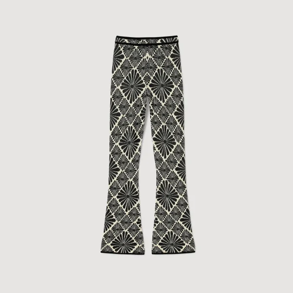 Outlet Pantalon Jacquard Fleur Femme Ensembles | Pantalons & Jeans