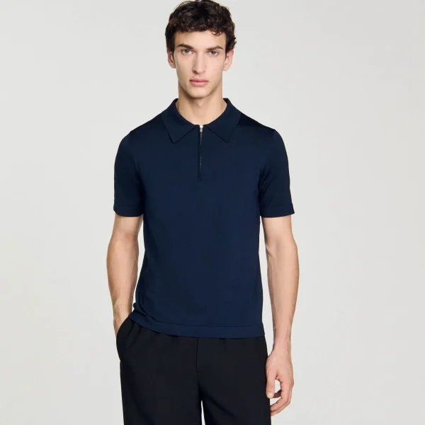 Clearance Polo En Maille à Col Zippé Homme Pulls & Gilets | T-Shirts & Polos