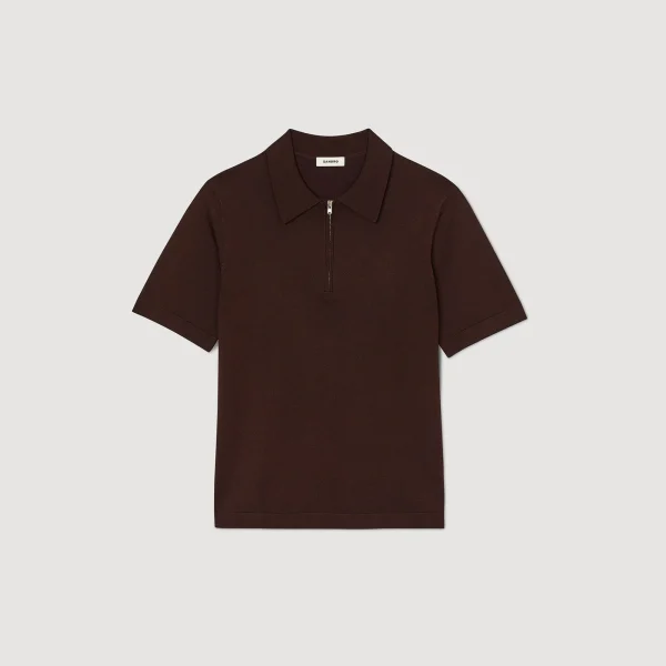 Clearance Polo En Maille à Col Zippé Homme T-Shirts & Polos | Pulls & Gilets