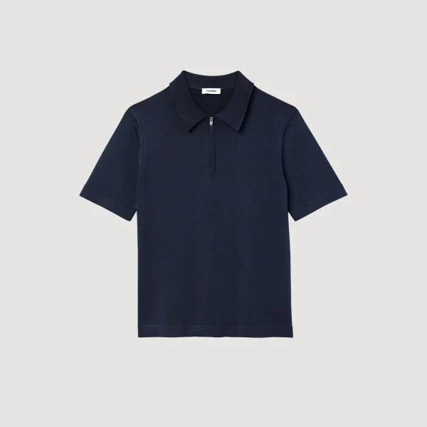 Clearance Polo En Maille à Col Zippé Homme Pulls & Gilets | T-Shirts & Polos