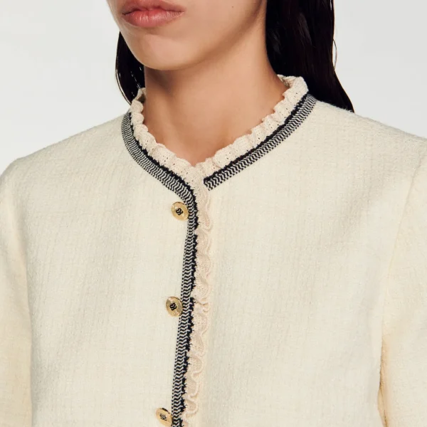 New Robe Courte En Tweed Femme Robes